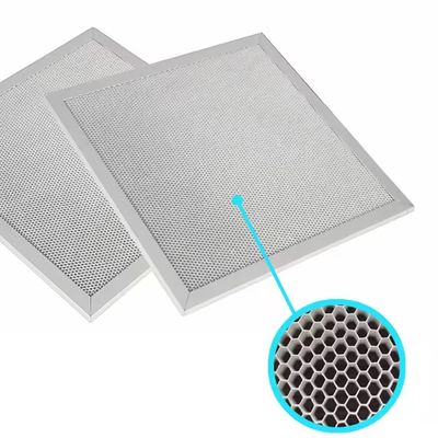 500x500 มม อลูมิเนียมฟิลเตอร์ผึ้งผึ้ง โฟโตคาตาลิสเตอร์ฟิลเตอร์โครงสําหรับการกําจัดกลิ่น